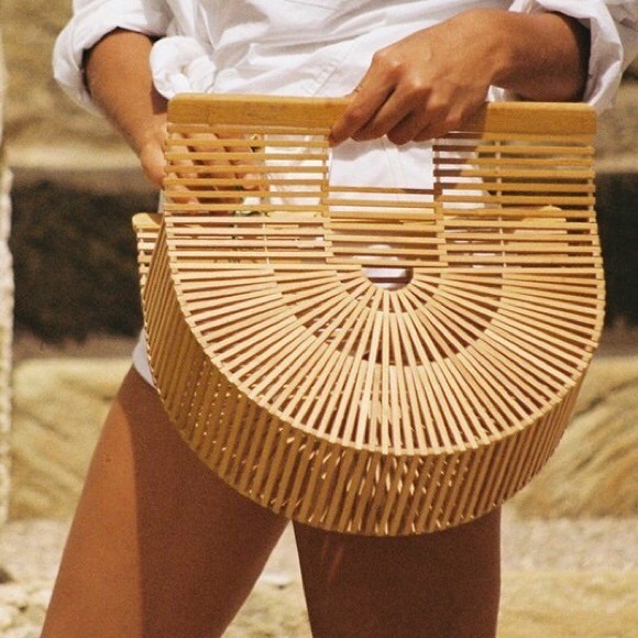 cult gaia Handbags - Cult Gaia Inspo Natural Bamboo Ark Bag